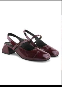 Burgundy Mary Jane Heels