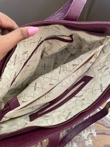 Elliot Purple Croc Tote Bag