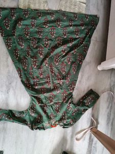 Green Printed Kurta set