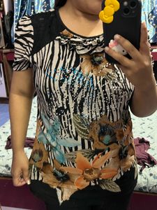 Pintrest korean Floral Print Top