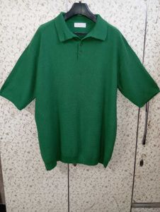 saii Green Knitted Polo Tshirt