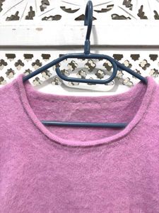 Pink Fuzzy Knit Sweater D