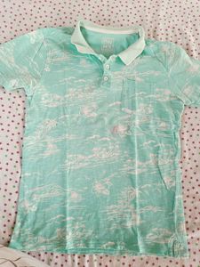 DNMX Tropical Print Polo Shirt -