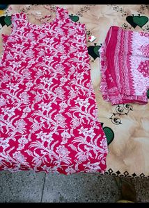 Beautiful Printed Suit With Dupatta In XXL Size