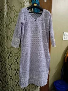 Lavender Embroidered Kurta