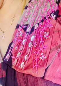 Floral Pattern V Neck Kurta