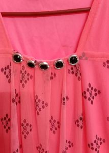 Brand New Peach With Black Designed S Size Top