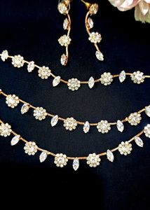 Ad Necklace Set With Earings