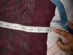 Striped Maroon Sweater Light Winter