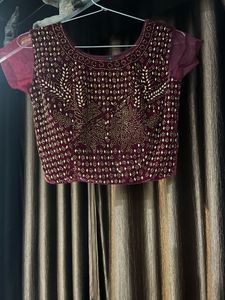 Maroon blouse for Lehenga