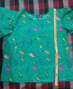 Green Patterned Top
