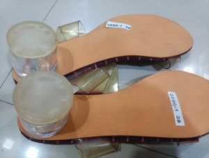 Transparent Strip, Maroon Color Urbantic Heels