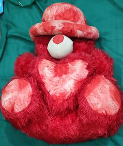 Red and White Teddy Bear 🐻