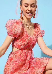 Floral Print Mini Dress