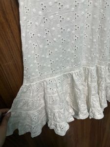 White Eyelet Mini Dress