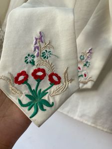 trending Off white formal top