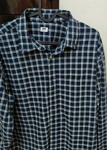 Uniqlo Unused Checked Blue Shirt
