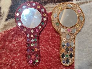 Set Of Two Jaipuri Craft Wooded Handicraft Hand Mi