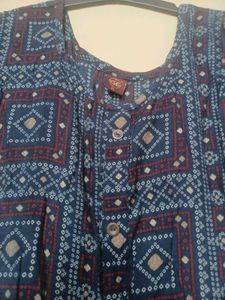 Patterned Button-Down Top