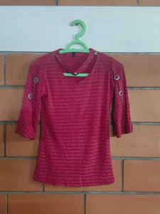 Glittery Stylish Red Top