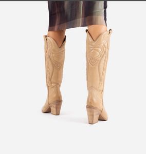 Bronx Cowboy Knee-Length Leather Boots
