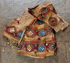 Ethnic Embroidered Top & Skirt Set