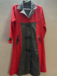 Red & Grey Unique Coat
