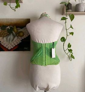 Green Embellished Tube Top