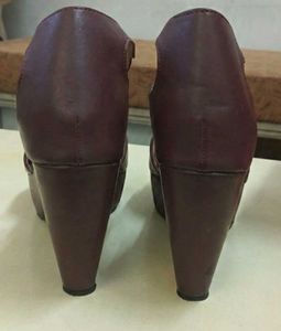Burgundy Heeled Sandals Brand New