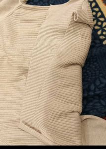 Beige Quarter Zip Pullover