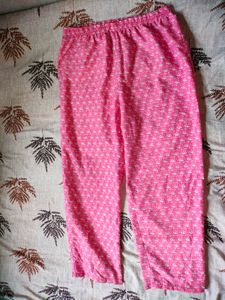 Pink Floral Print Pajama Set - XL