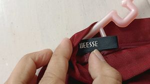 Maroon Straight Trousers