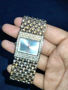 Beaded Rhinestone Watch