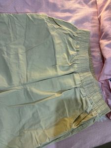 Beige parachute trousers