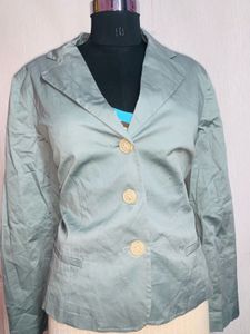 Casual Green Blazer