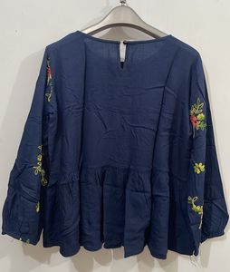 Embroidered Tunic With Bell Sleeves