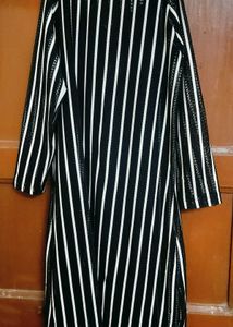 Striped Mesh Cover-Up