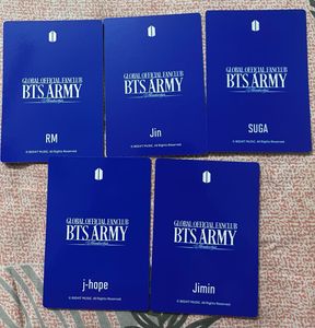 Set Of 5 Official Bts Membership Photocards