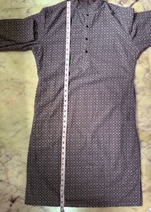 Chikankari charcole grey Kurta