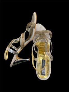 Gold Rhinestone Heels Size 7