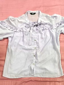 Cute Lilac Ruffle Short Top