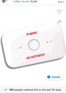Airtel E5573cs 609 4g LTE Hotspot Wifi Data Card
