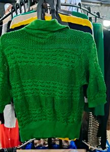 Vintage Green Knit Cardigan