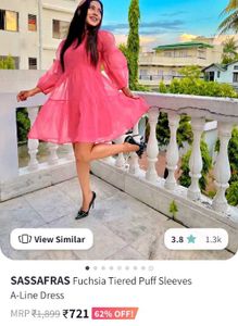 ✨ Pink Shimmery Mini Dress