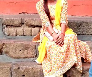 Yellow Floral Print Kurta