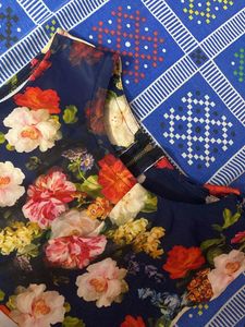 Flower Printed Crop Top