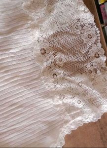 White Lace Trim Tank Top