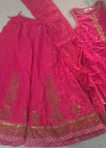 Pink Embroidered Kurta Set