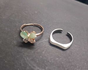 Floral Stone Ring Set