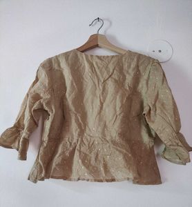 3/4th Sleeves Peplum Top For Women, 40inch